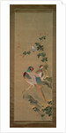 Pheasant, bullfinch, flowers and rock, c.1800 by Ariwara Baikei