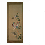 Pheasant, bullfinch, flowers and rock, c.1800 by Ariwara Baikei