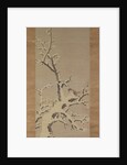 Sparrow on a tree in a snowstorm, c.1800 by Kishi Ganku