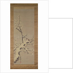 Sparrow on a tree in a snowstorm, c.1800 by Kishi Ganku