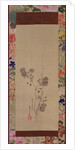 Cherry blossoms with painted mount, 1855 by Japanese School