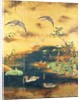 Birds and flowers sliding-door panel by Japanese School