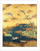 Birds and flowers sliding-door panel by Japanese School