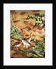 Birds and flowers sliding-door panel by Japanese School