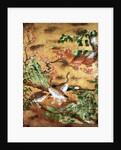 Birds and flowers sliding-door panel by Japanese School