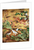 Birds and flowers sliding-door panel by Japanese School