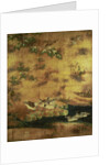 Birds and flowers sliding-door panel by Japanese School