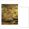 Birds and flowers sliding-door panel by Japanese School