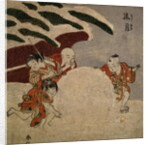 Four boys making a snowball, c.1768 by Suzuki Harunobu