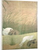 Hares and autumn grasses, c.1700 by Japanese School
