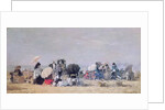 Beach Scene, Trouville, 1873 by Eugene Louis Boudin