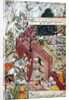 The Mughal Emperor Babur about to oversee the laying out of a garden, using lines by Mughal School