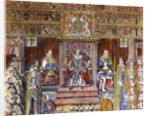 James I of England at Court by English School