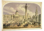 Trafalgar Square, published by the Dickinson Brothers, 19th century by English School