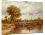 The Lock at Dedham by Frederick Waters Watts