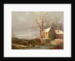 Snow Scene with Mill and Cottages by George of Chichester Smith