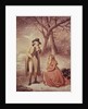 Gentleman and woman in a wintry scene by George Morland