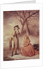 Gentleman and woman in a wintry scene by George Morland