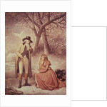 Gentleman and woman in a wintry scene by George Morland