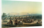 Camp of Piekann Indians by George Catlin
