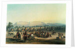 Camp of Piekann Indians by George Catlin