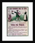 Women's Suffrage Poster 'The Right Dishonourable Double-Face Asquith', c.1910 by English School