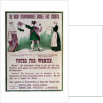 Women's Suffrage Poster 'The Right Dishonourable Double-Face Asquith', c.1910 by English School