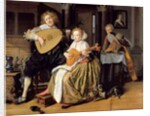 A Young Man Playing a Theorbo and a Young Woman Playing a Cittern, c.1630-32 by Jan Miense Molenaer