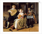 A Young Man Playing a Theorbo and a Young Woman Playing a Cittern, c.1630-32 by Jan Miense Molenaer