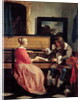 A Man and a Woman Seated by a Virginal, c.1665 by Gabriel Metsu