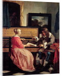 A Man and a Woman Seated by a Virginal, c.1665 by Gabriel Metsu