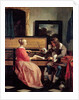 A Man and a Woman Seated by a Virginal, c.1665 by Gabriel Metsu