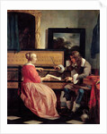 A Man and a Woman Seated by a Virginal, c.1665 by Gabriel Metsu
