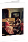 A Man and a Woman Seated by a Virginal, c.1665 by Gabriel Metsu