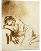 A Young Woman Sleeping c.1654 by Rembrandt Harmensz. van Rijn