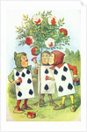 The Playing Cards Painting the Rose Bush by John Tenniel