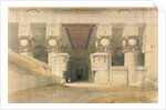 Facade of the Temple of Hathor, Dendarah by David Roberts