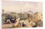 Mosque of Omar showing the Site of the Temple, plate 8 from Volume I of 'The Holy Land' engraved by Louis Haghe, published in 1842 by David (after) Roberts