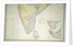 Map of British Southern India, 1872 by English School