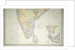 Map of British Southern India, 1872 by English School