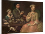A Family of Three at Tea, c.1727 by Richard Collins