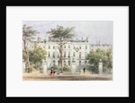 West front of Sir Robert Peel's House in Privy Garden 1851 by Thomas Hosmer Shepherd