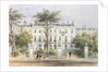 West front of Sir Robert Peel's House in Privy Garden 1851 by Thomas Hosmer Shepherd