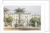 West front of Sir Robert Peel's House in Privy Garden 1851 by Thomas Hosmer Shepherd
