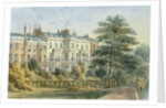 East front of Sir Robert Peel's House in Privy Garden 1851 by Thomas Hosmer Shepherd