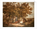 The Gipsies Tent, engraved by Joseph Grozar by George (after) Morland