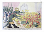 The Corsican Crocodile dissolving the Council of Frogs, 9th November 1799 by English School