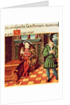Henry VIII Playing a Harp with his Fool Wil Somers by English School