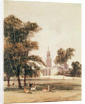 The Church of St Alphage from the Park, Greenwich, 1831 by Thomas Shotter Boys