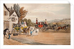 A London Mail and Stage Coach by Robert the Elder Havell